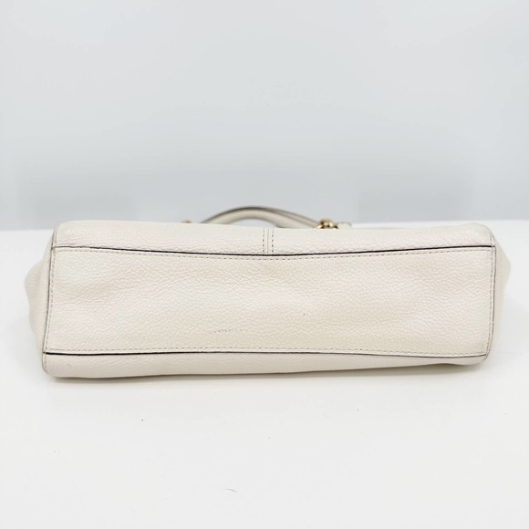 Coach Cream Satchel with Gold Accents - Picture 10 of 12